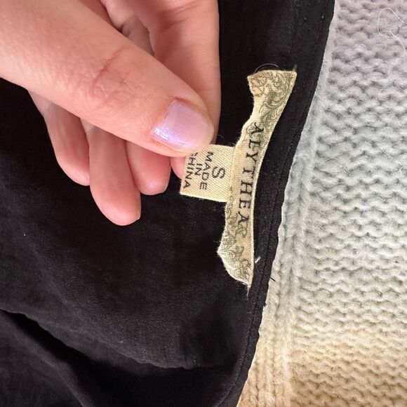 Alythea Wrap Front Sheer Black Blouse Oversized S - Picture 11 of 11